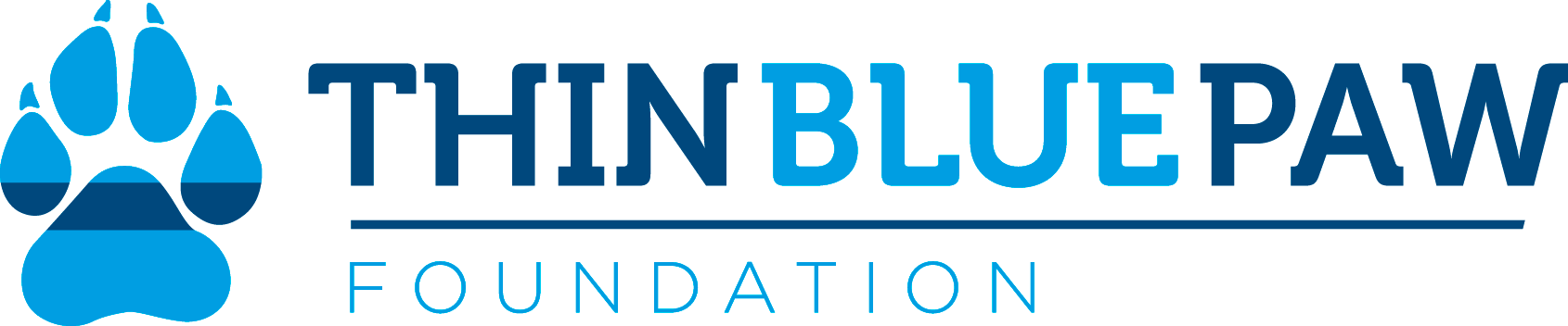 Thin Blue Paw Logo One Line RGB